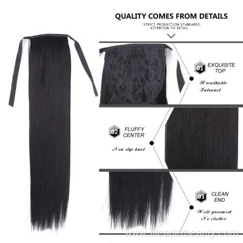 Natural Long Silky Straight Ponytail Clip-In Hair Piece